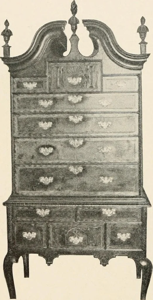 An illustration from Furniture of the olden time, 1902, leaf 52