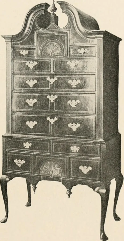 An illustration from Furniture of the olden time, 1902, leaf 53