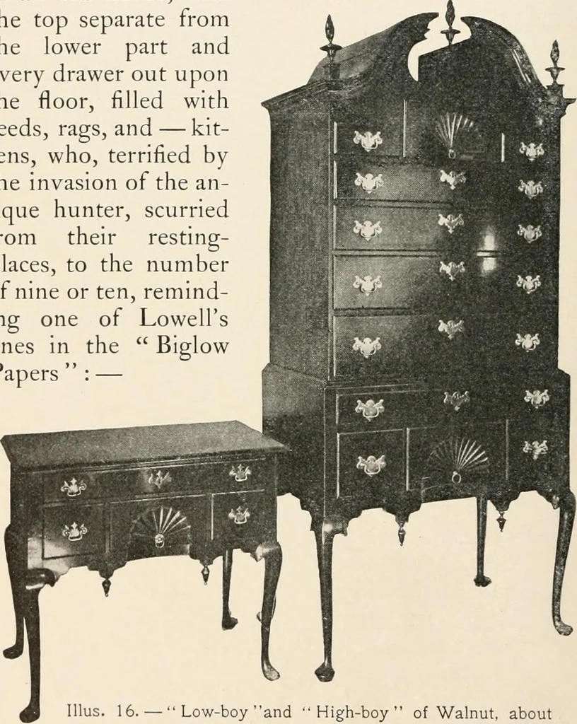 An illustration from Furniture of the olden time, 1902, leaf 54