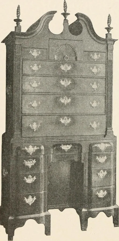 An illustration from Furniture of the olden time, 1902, leaf 56