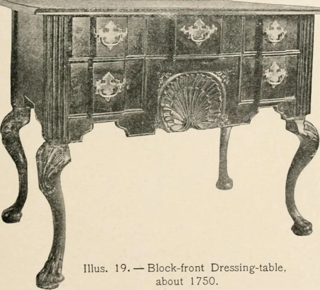 An illustration from Furniture of the olden time, 1902, leaf 59