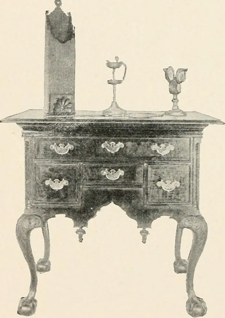 An illustration from Furniture of the olden time, 1902, leaf 60