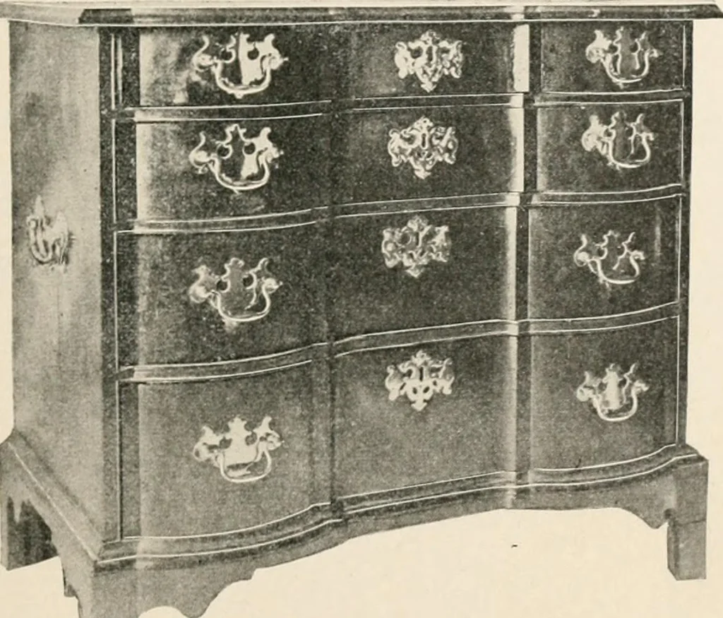 An illustration from Furniture of the olden time, 1902, leaf 67
