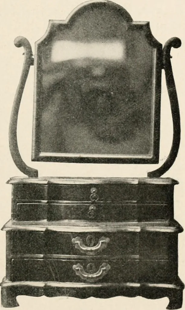 An illustration from Furniture of the olden time, 1902, leaf 75