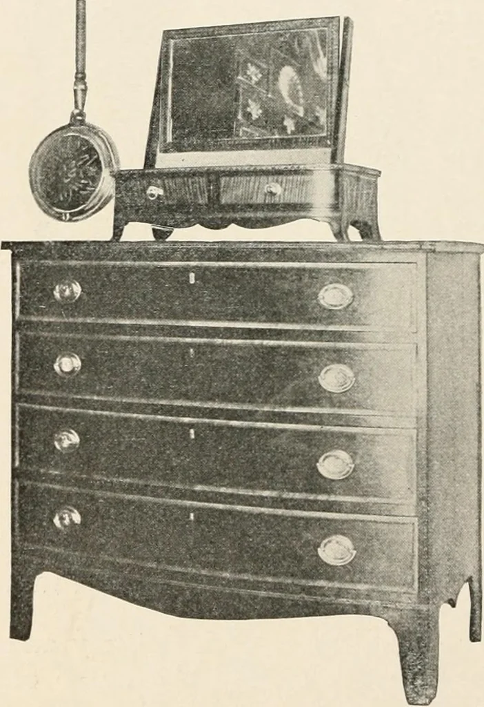 An illustration from Furniture of the olden time, 1902, leaf 76