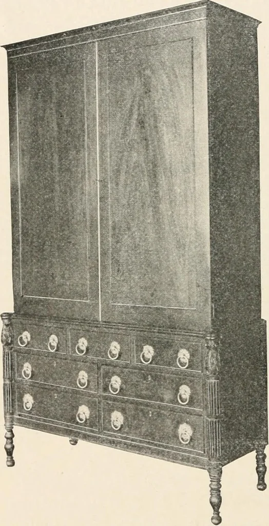 An illustration from Furniture of the olden time, 1902, leaf 80