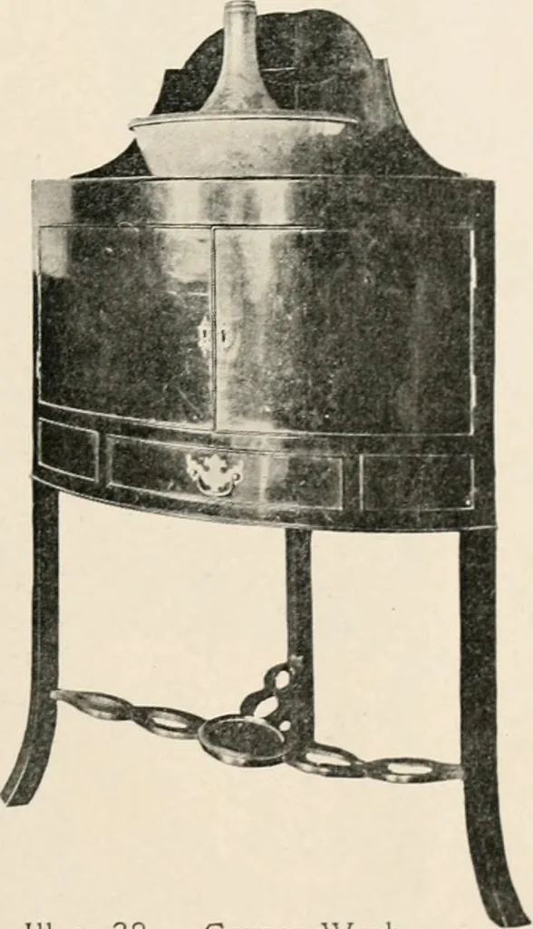 An illustration from Furniture of the olden time, 1902, leaf 83