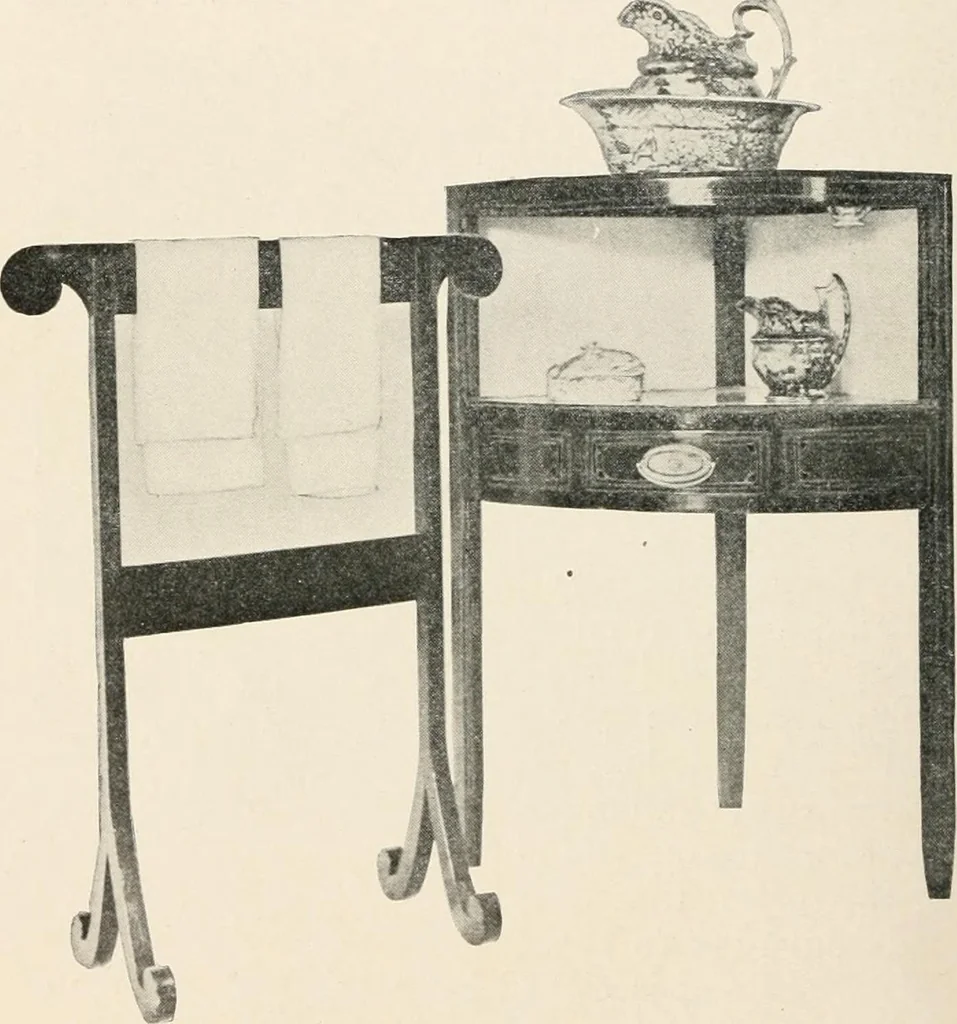 An illustration from Furniture of the olden time, 1902, leaf 84