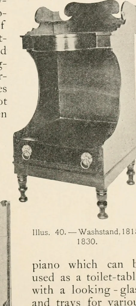 An illustration from Furniture of the olden time, 1902, leaf 85