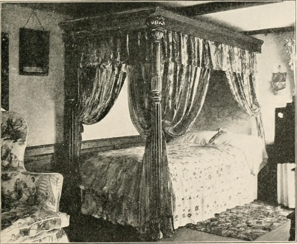 An illustration from Furniture of the olden time, 1902, leaf 97