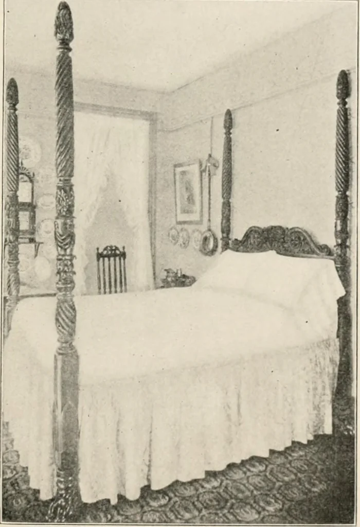 An illustration from Furniture of the olden time, 1902, leaf 99