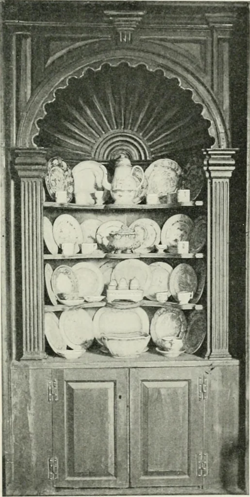 An illustration from Furniture of the olden time, 1902, leaf 109