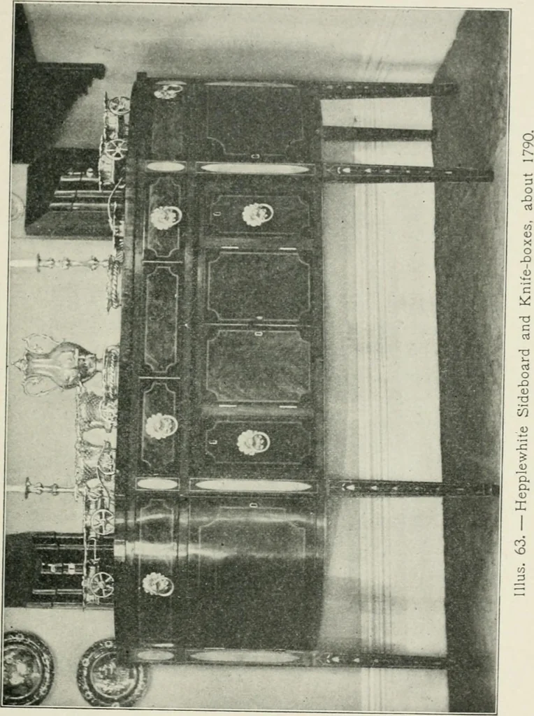 An illustration from Furniture of the olden time, 1902, leaf 119