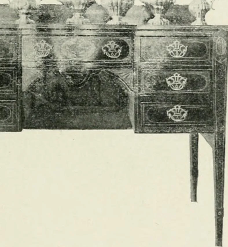 An illustration from Furniture of the olden time, 1902, leaf 123