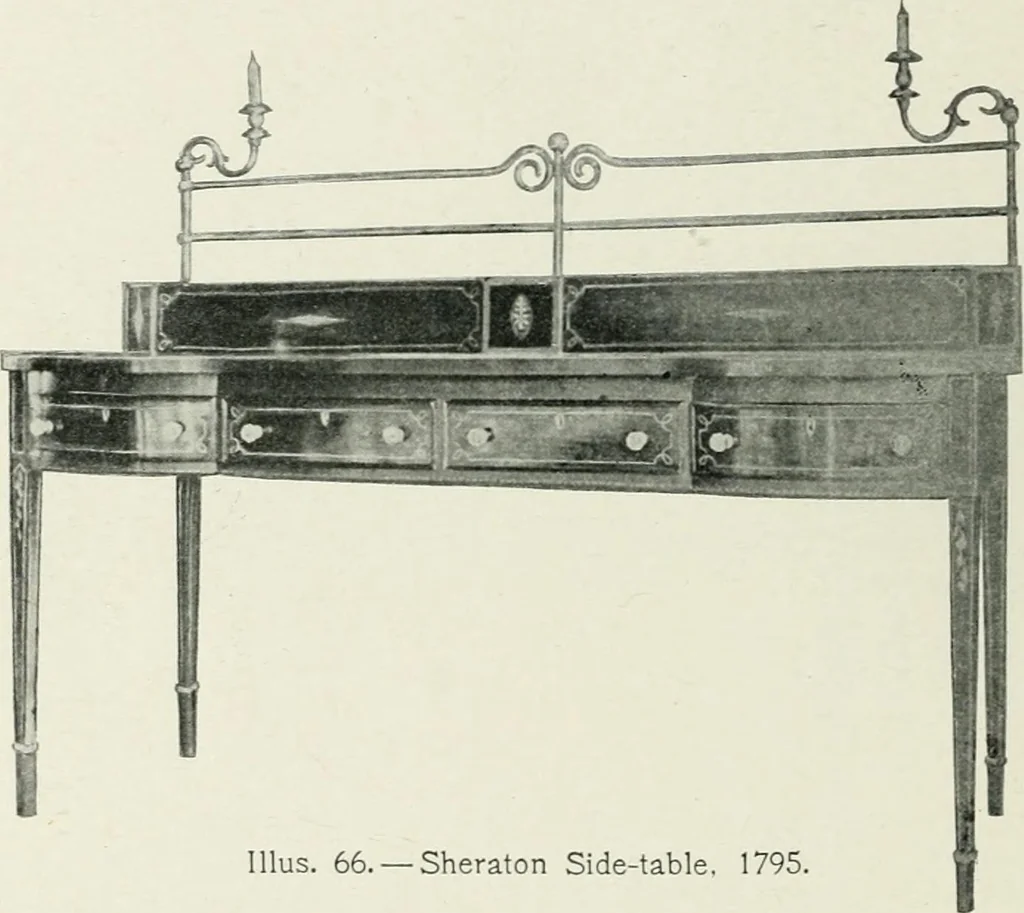 An illustration from Furniture of the olden time, 1902, leaf 124