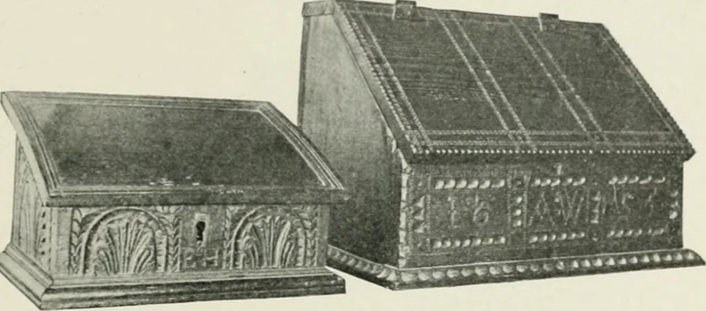 An illustration from Furniture of the olden time, 1902, leaf 131