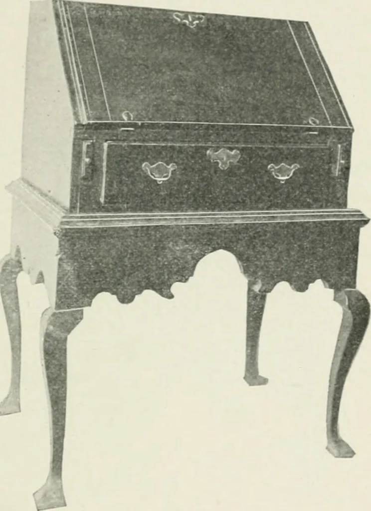 An illustration from Furniture of the olden time, 1902, leaf 135