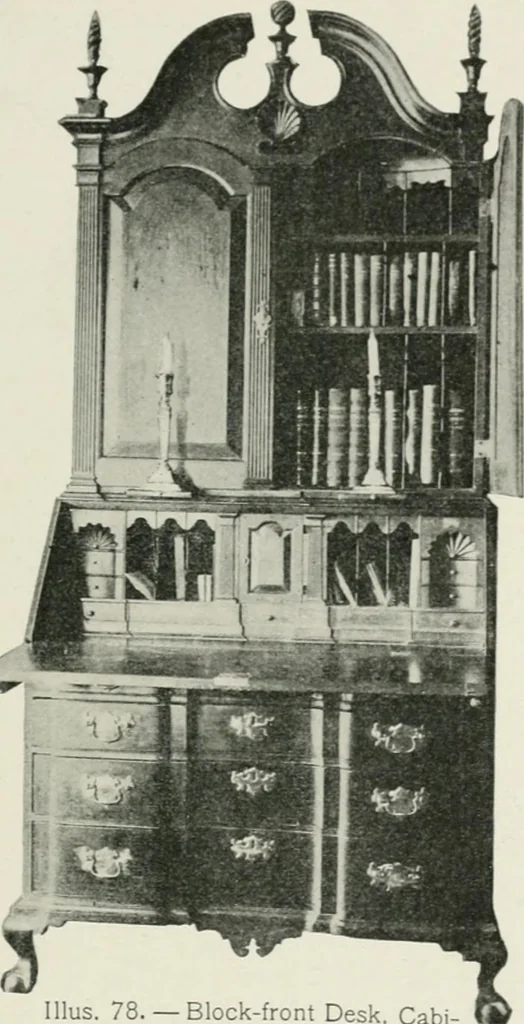An illustration from Furniture of the olden time, 1902, leaf 139
