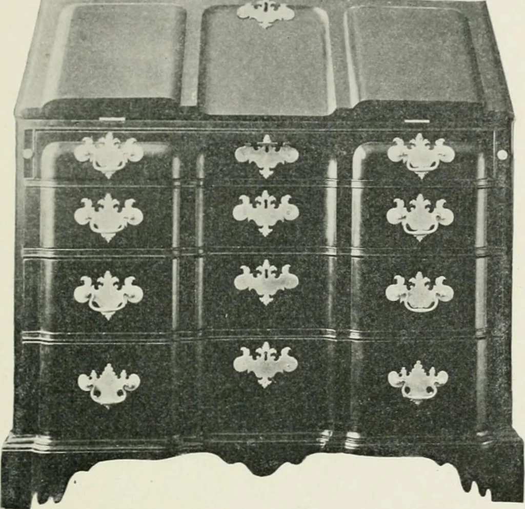 An illustration from Furniture of the olden time, 1902, leaf 145