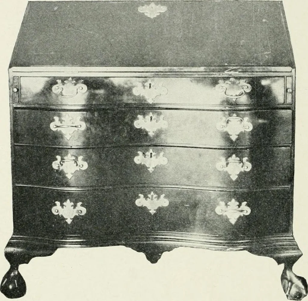 An illustration from Furniture of the olden time, 1902, leaf 148
