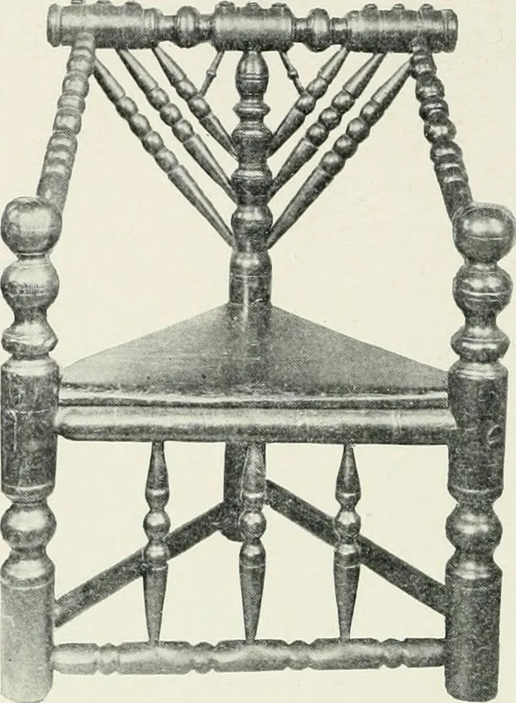 An illustration from Furniture of the olden time, 1902, leaf 164