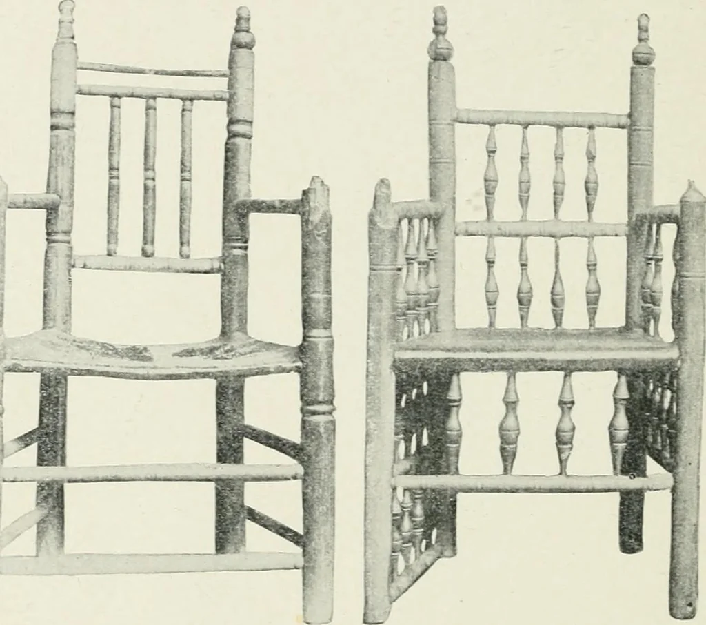 An illustration from Furniture of the olden time, 1902, leaf 166