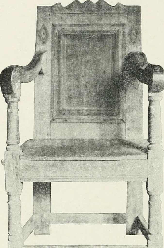 An illustration from Furniture of the olden time, 1902, leaf 168