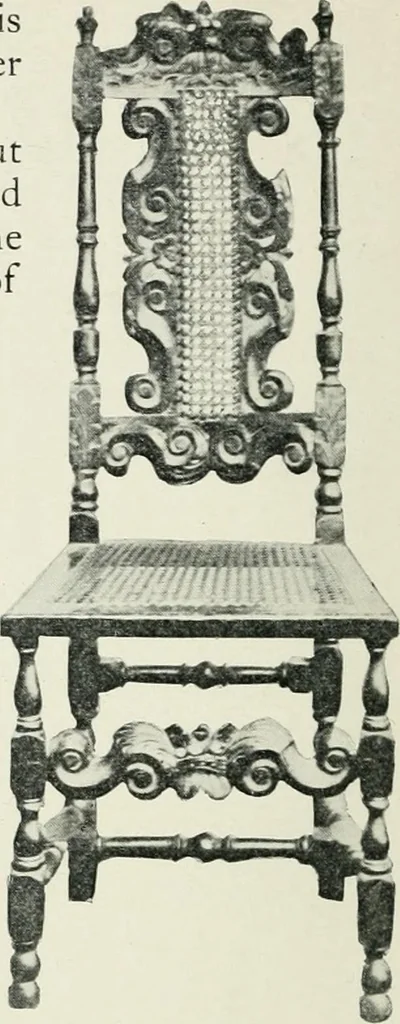 An illustration from Furniture of the olden time, 1902, leaf 170