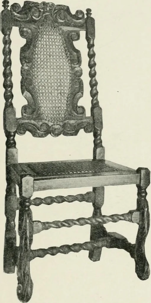 An illustration from Furniture of the olden time, 1902, leaf 171