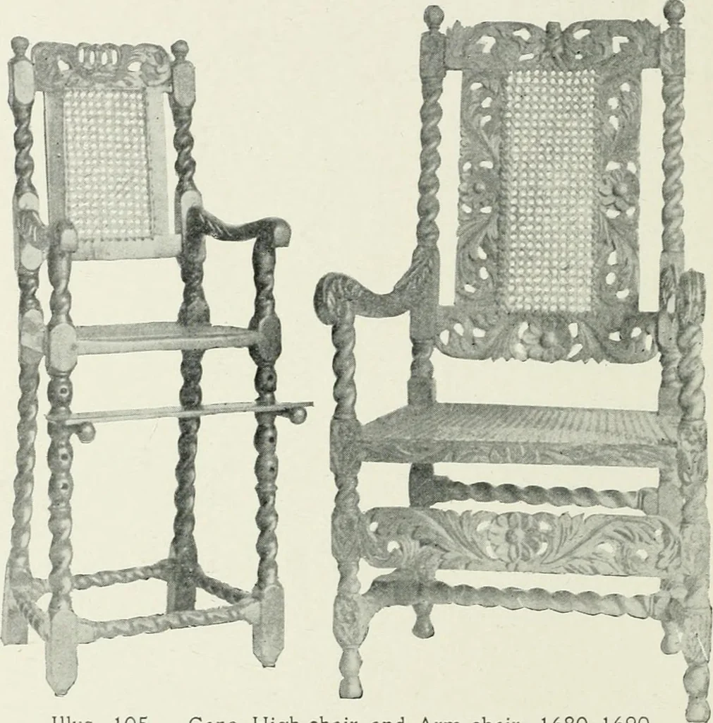 An illustration from Furniture of the olden time, 1902, leaf 172