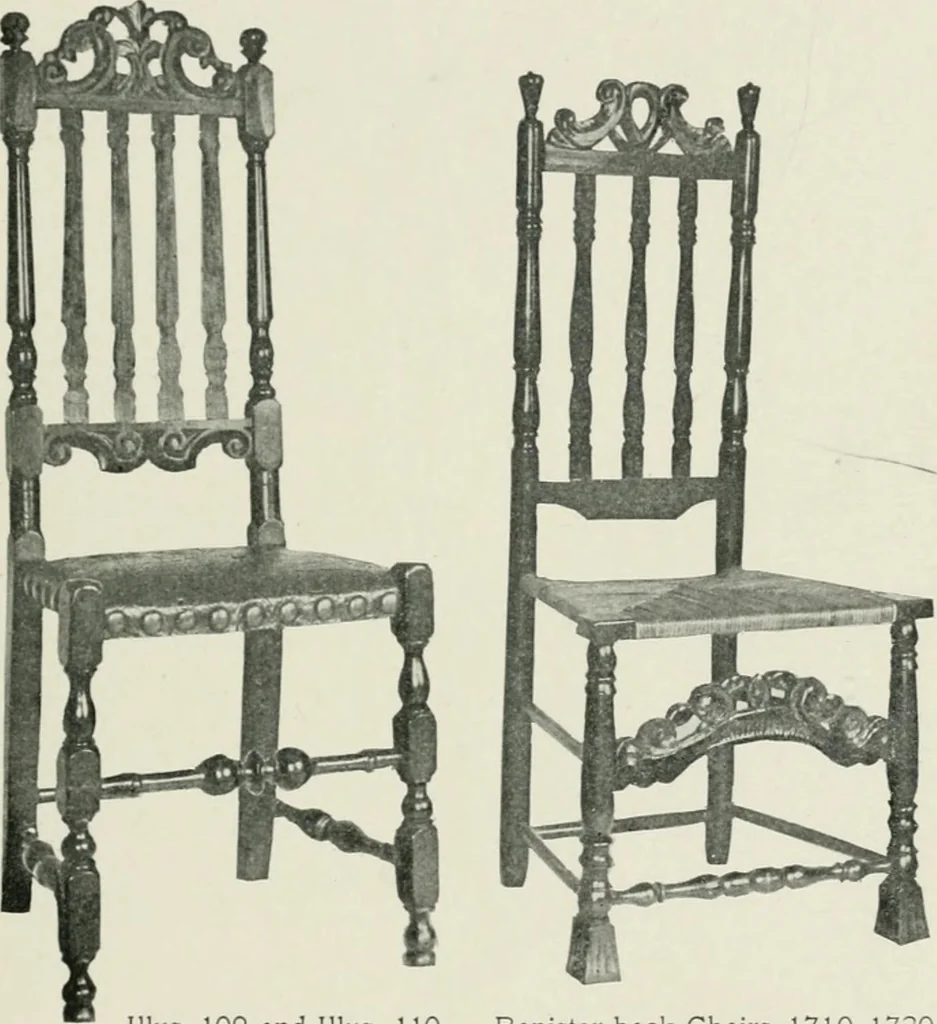 An illustration from Furniture of the olden time, 1902, leaf 177