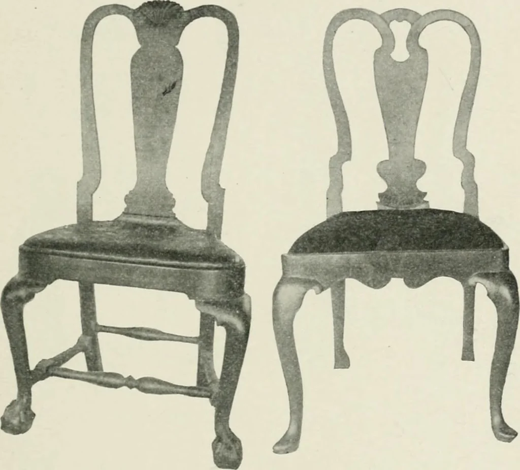 An illustration from Furniture of the olden time, 1902, leaf 187