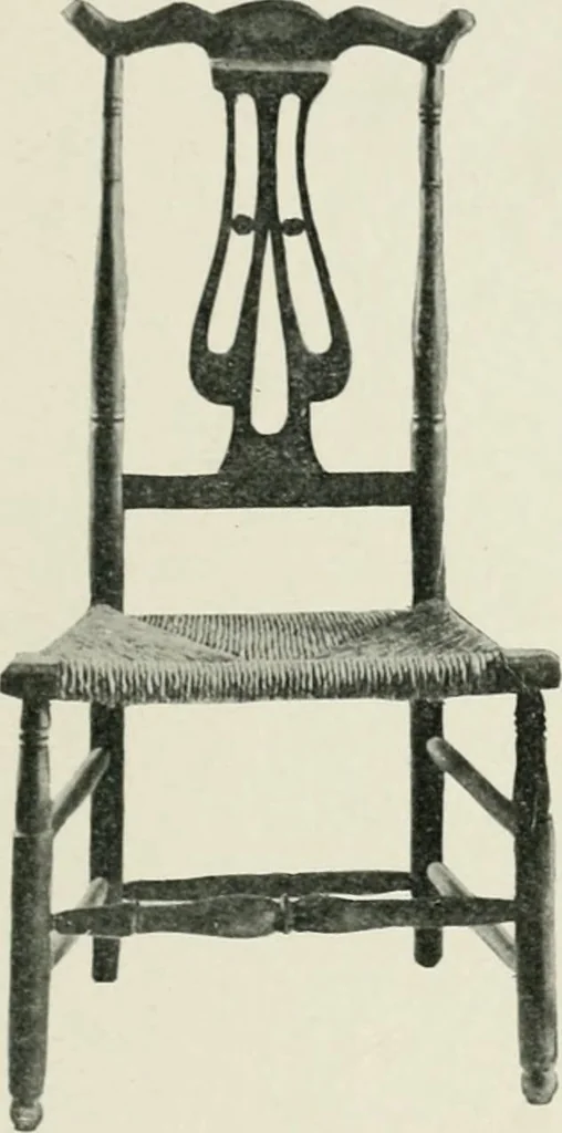 An illustration from Furniture of the olden time, 1902, leaf 189