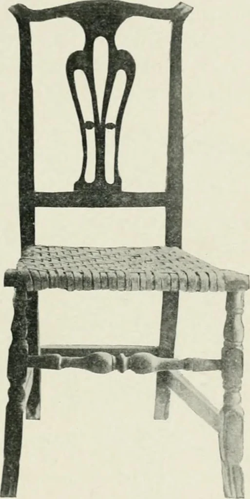 An illustration from Furniture of the olden time, 1902, leaf 189
