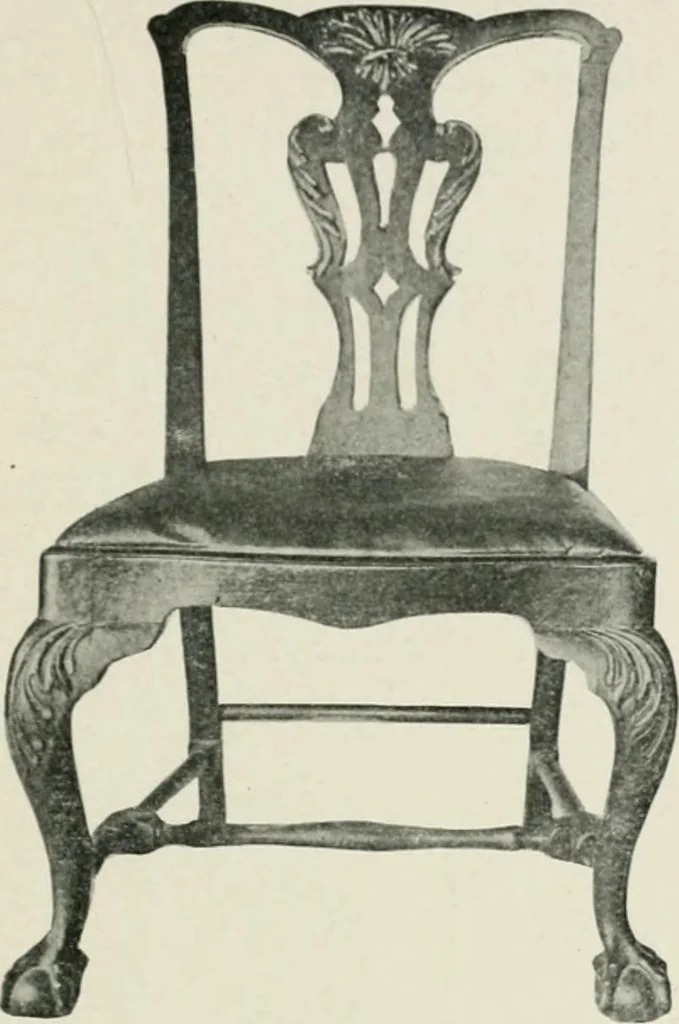 An illustration from Furniture of the olden time, 1902, leaf 193