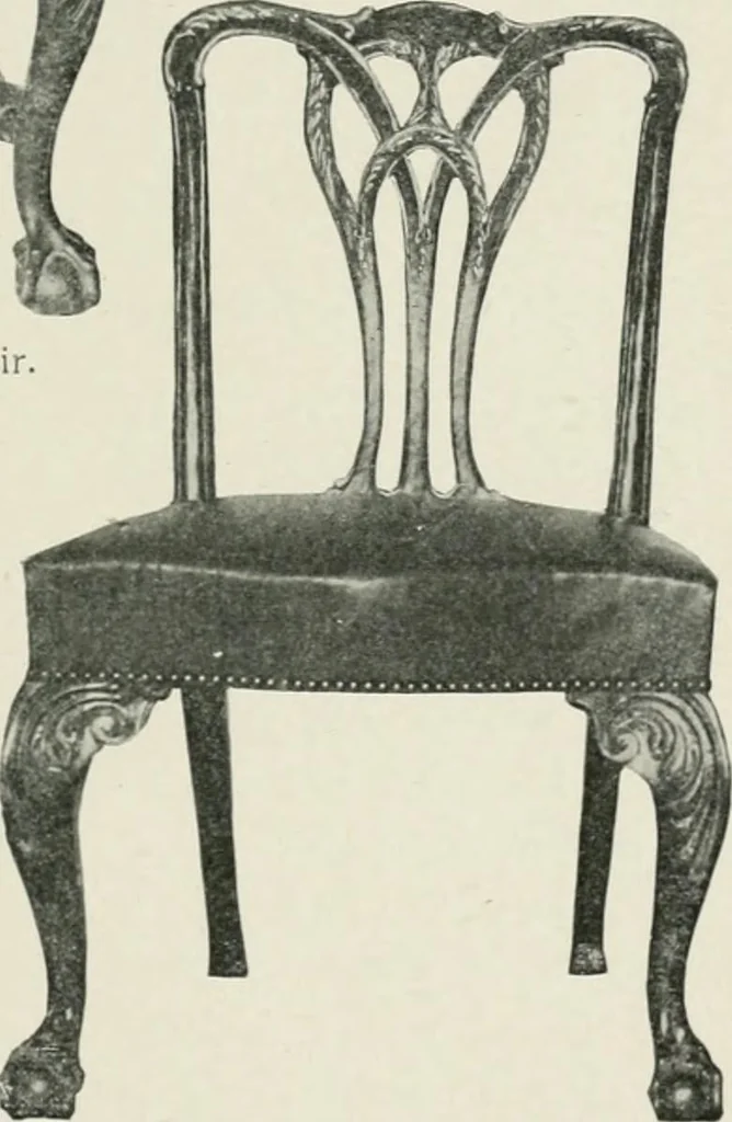 An illustration from Furniture of the olden time, 1902, leaf 193