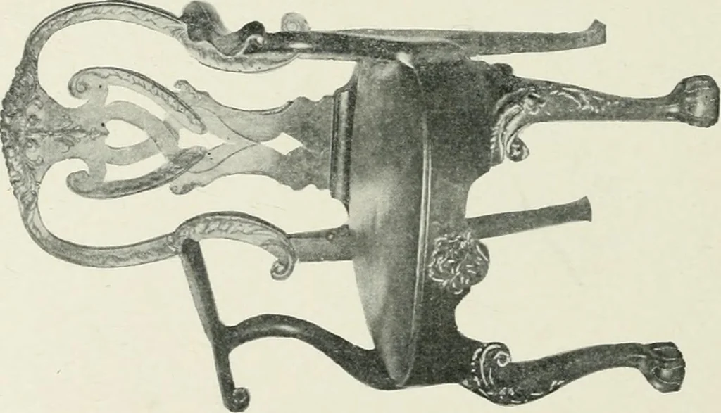 An illustration from Furniture of the olden time, 1902, leaf 196