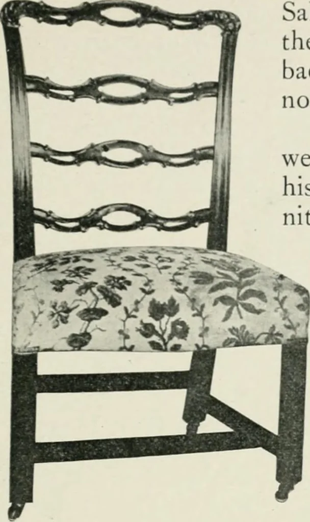 An illustration from Furniture of the olden time, 1902, leaf 203