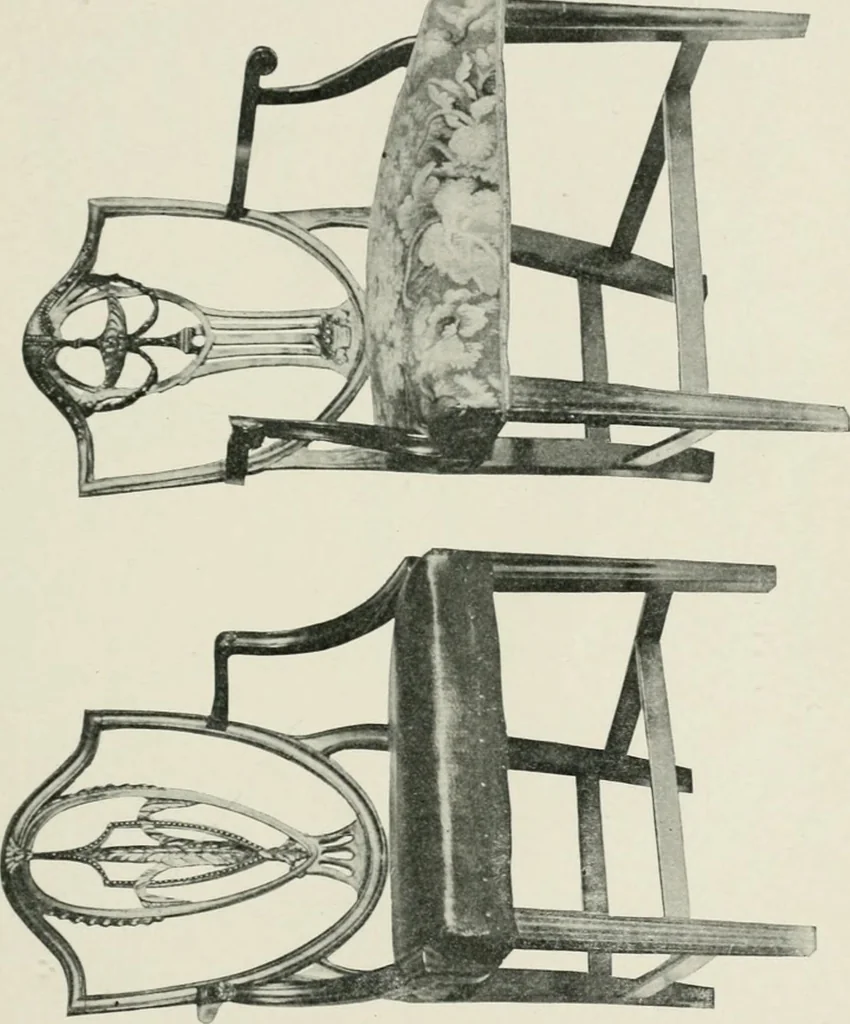 An illustration from Furniture of the olden time, 1902, leaf 205