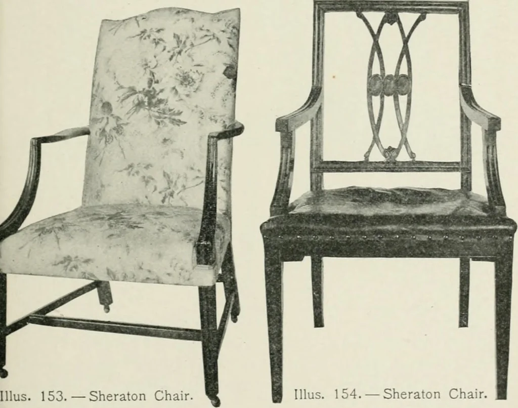An illustration from Furniture of the olden time, 1902, leaf 211