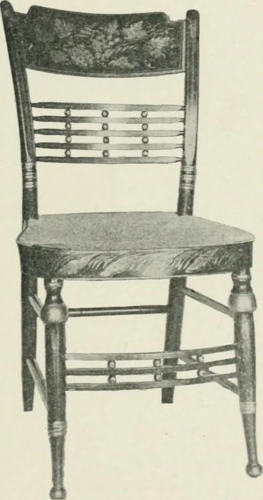 An illustration from Furniture of the olden time, 1902, leaf 213
