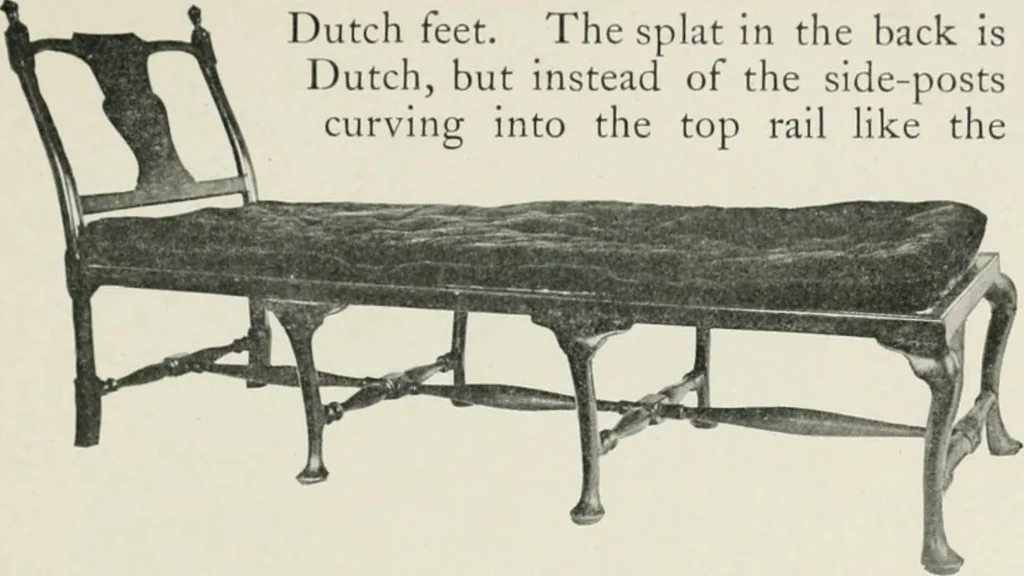 An illustration from Furniture of the olden time, 1902, leaf 221