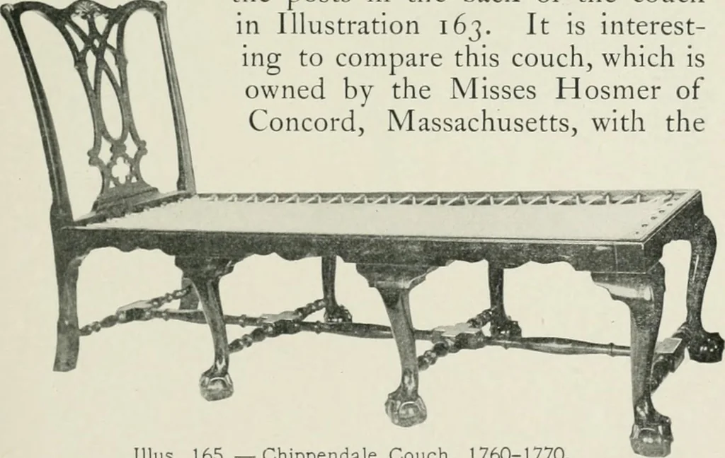 An illustration from Furniture of the olden time, 1902, leaf 221