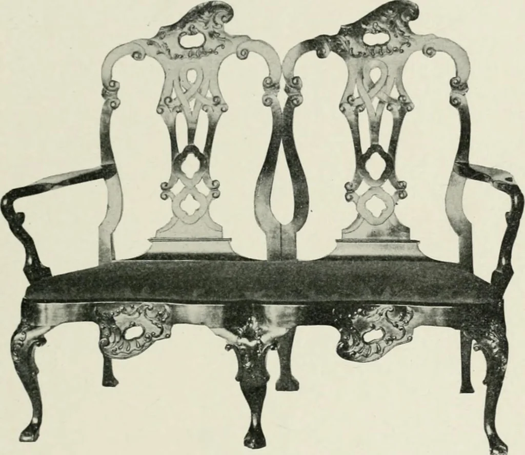 An illustration from Furniture of the olden time, 1902, leaf 223