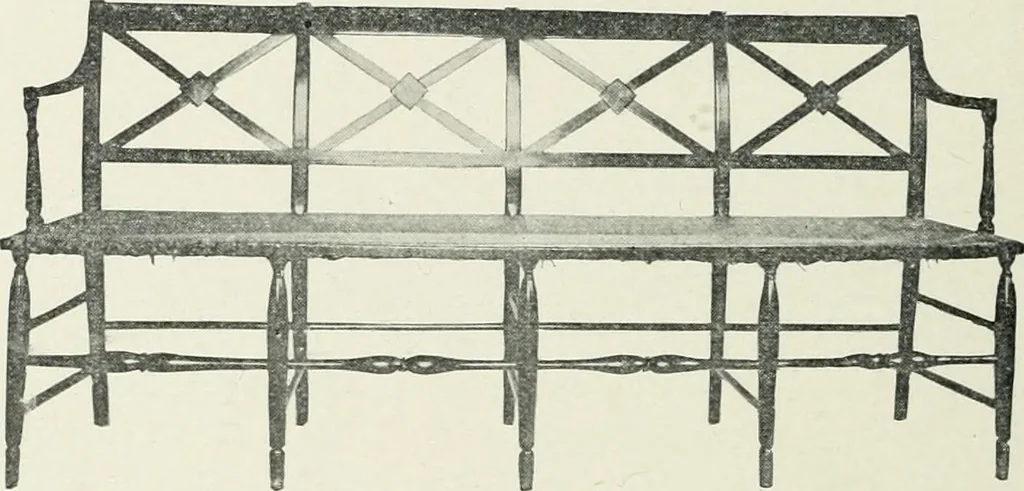An illustration from Furniture of the olden time, 1902, leaf 230