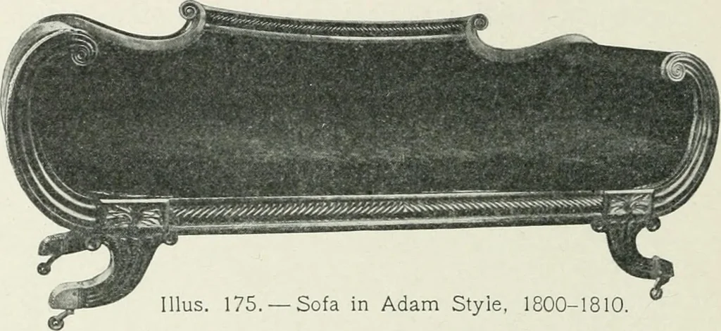 An illustration from Furniture of the olden time, 1902, leaf 232