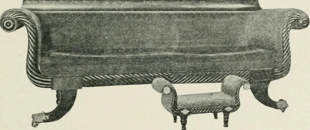 An illustration from Furniture of the olden time, 1902, leaf 237