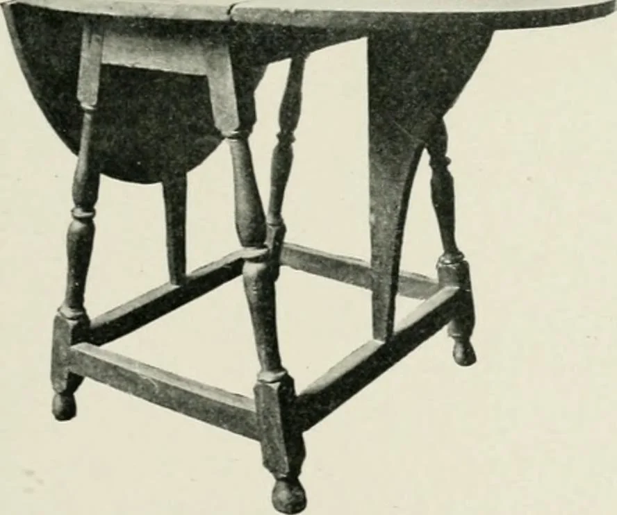 An illustration from Furniture of the olden time, 1902, leaf 243