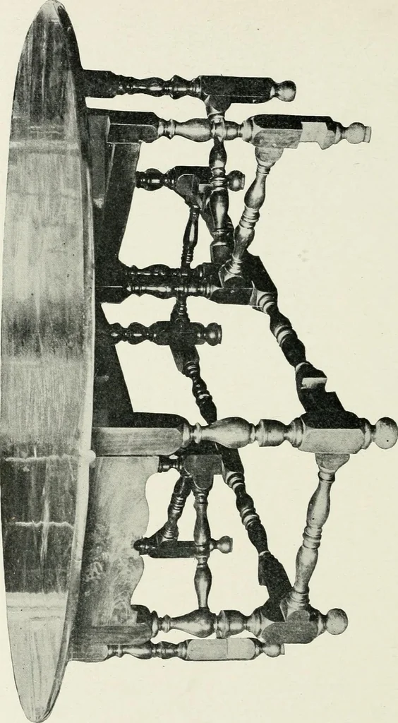 An illustration from Furniture of the olden time, 1902, leaf 246