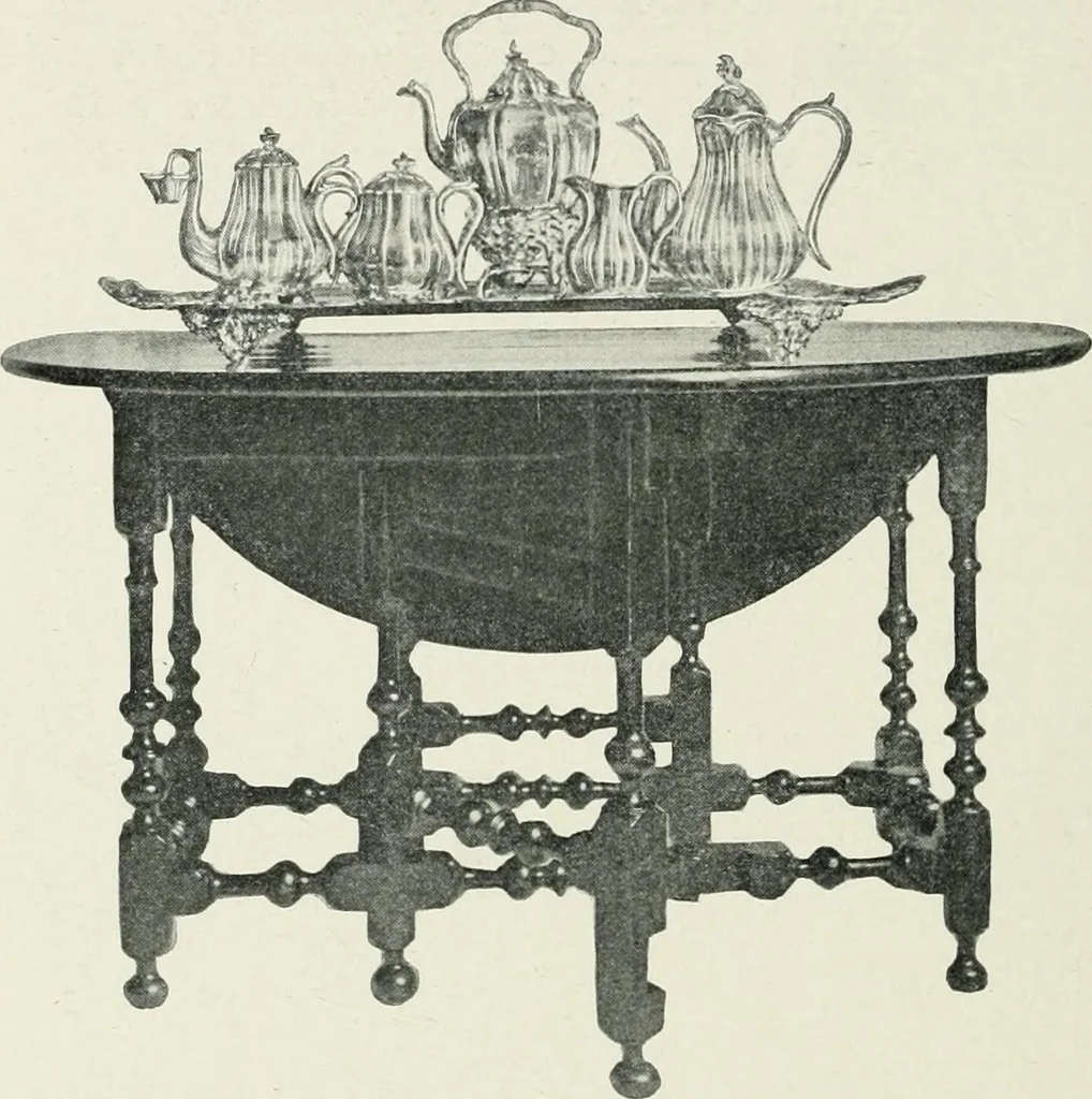 An illustration from Furniture of the olden time, 1902, leaf 248